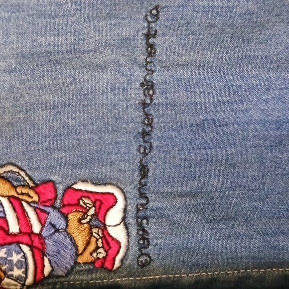 Vintage Segrita by Emmanuel Schvili Tom and Jerry Embroidered Denim Top, Size L - Picture 5 of 9